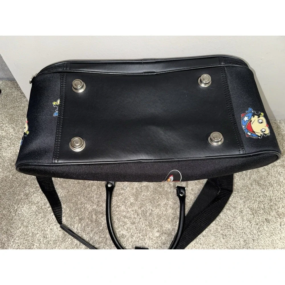 Betty Boop EZ Rider Black 2 Compartment Duffle Bag/Tote Bag Purse 18